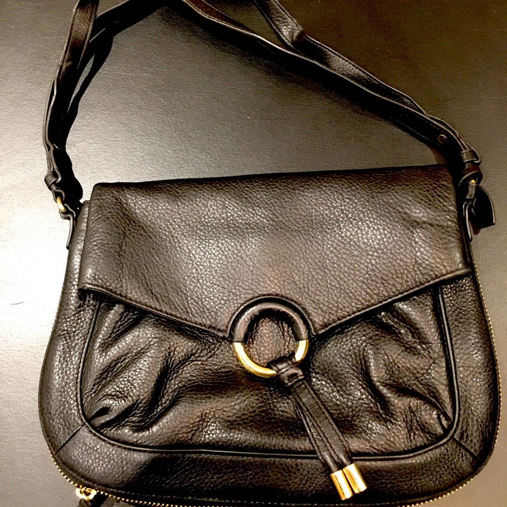 Vince Camuto Brown Leather Shoulder Bag